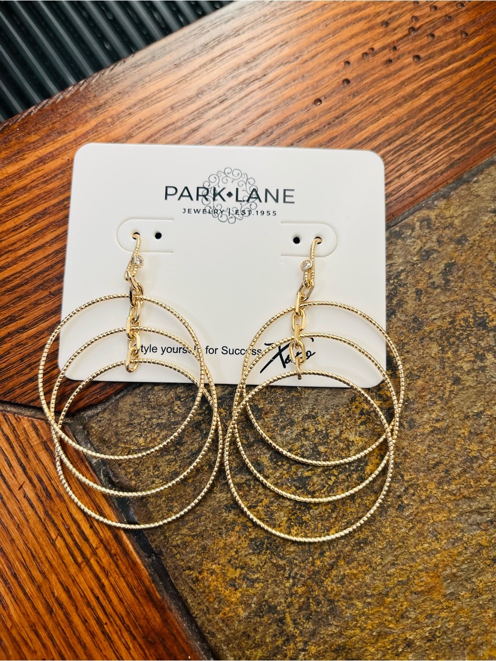 Park Lane Gold Layered Hoop Dangle Earrings